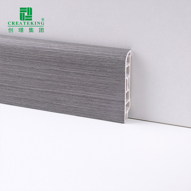 Zócalo de PVC de grano de madera de 60 * 15 mm
