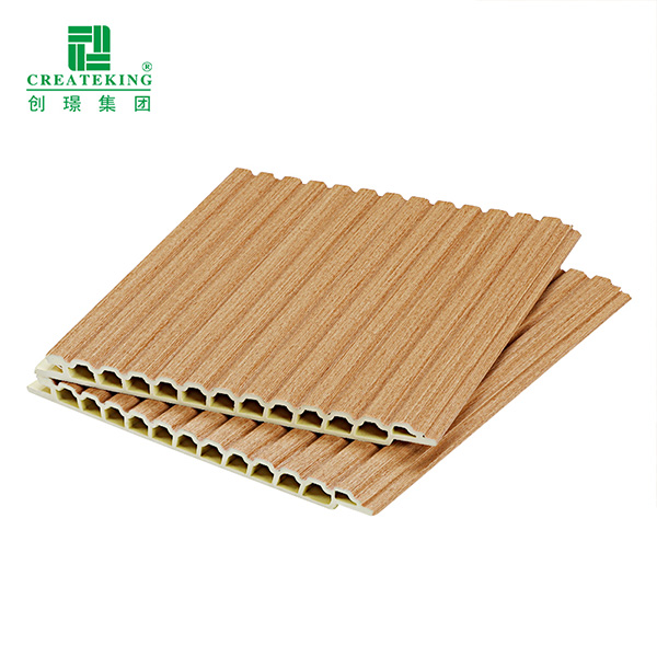 Paneles de pared corrugados huecos de WPC de 137 * 9 mm
