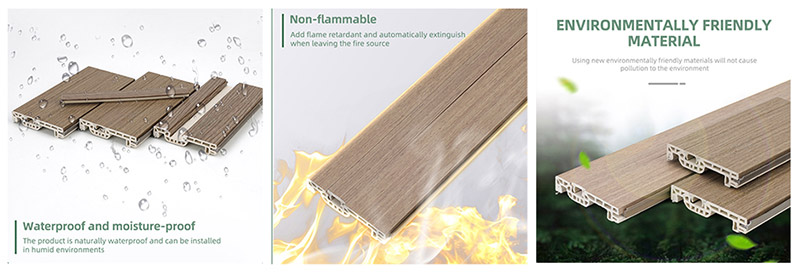 Z&oacute;calo de clavo oculto WPC de 60 * 12 mm