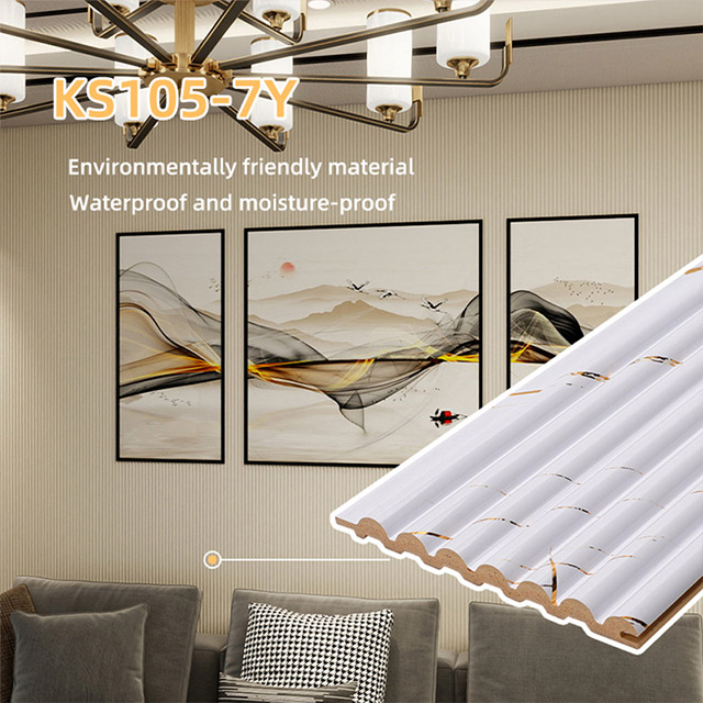 Panel de pared semicircular sólido con acabado de mármol blanco dorado de 105,5 x 8,5 mm