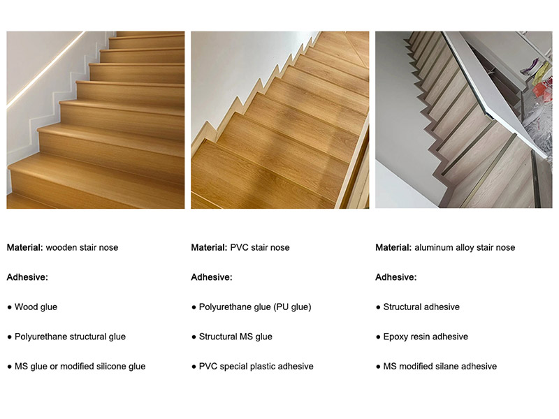 ¿Cuál es el mejor adhesivo para la nariz de la escalera?