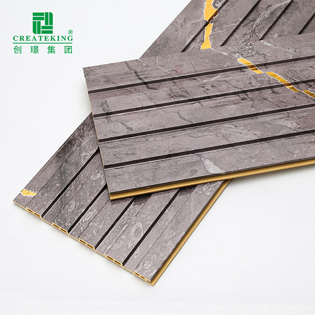 Panel de pared hueco estriado de PVC impermeable de 155*17 mm
