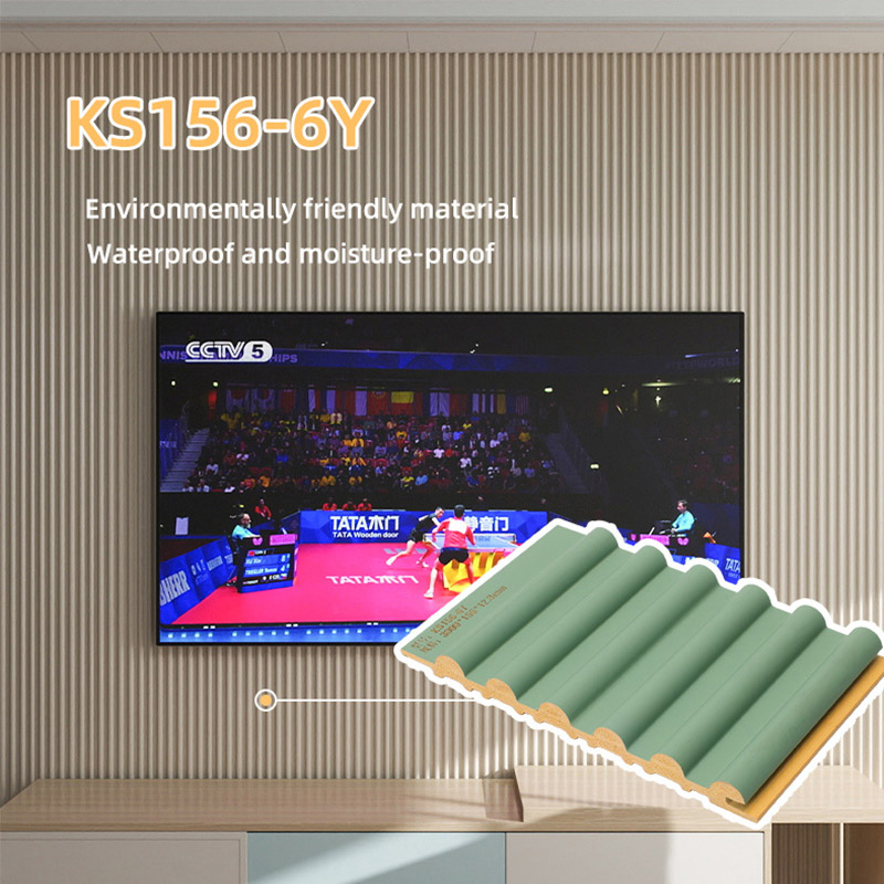 Panel de pared s&oacute;lido semicircular exterior de PVC de 156 * 12,8 mm