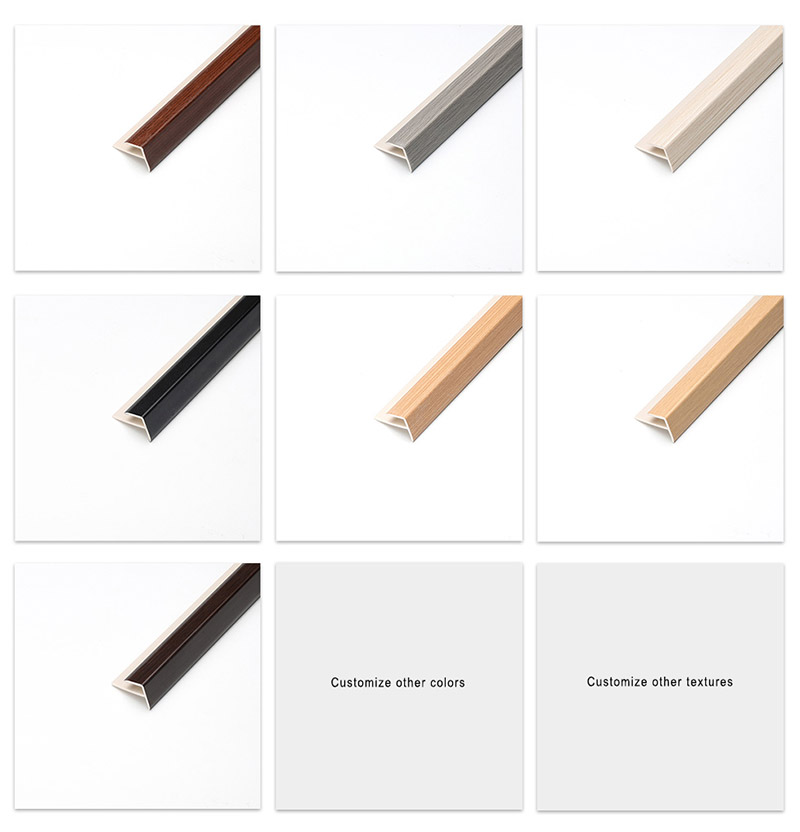 Perfiles de nariz de escalera de PVC en forma de F de 20 * 25 mm