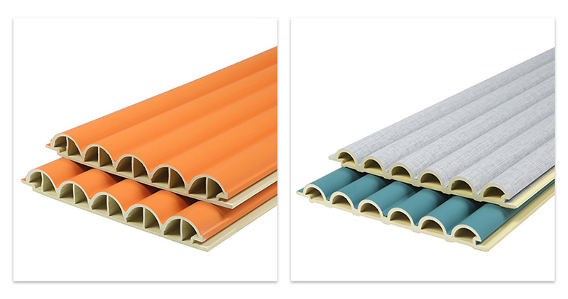 Paneles de pared huecos semicirculares