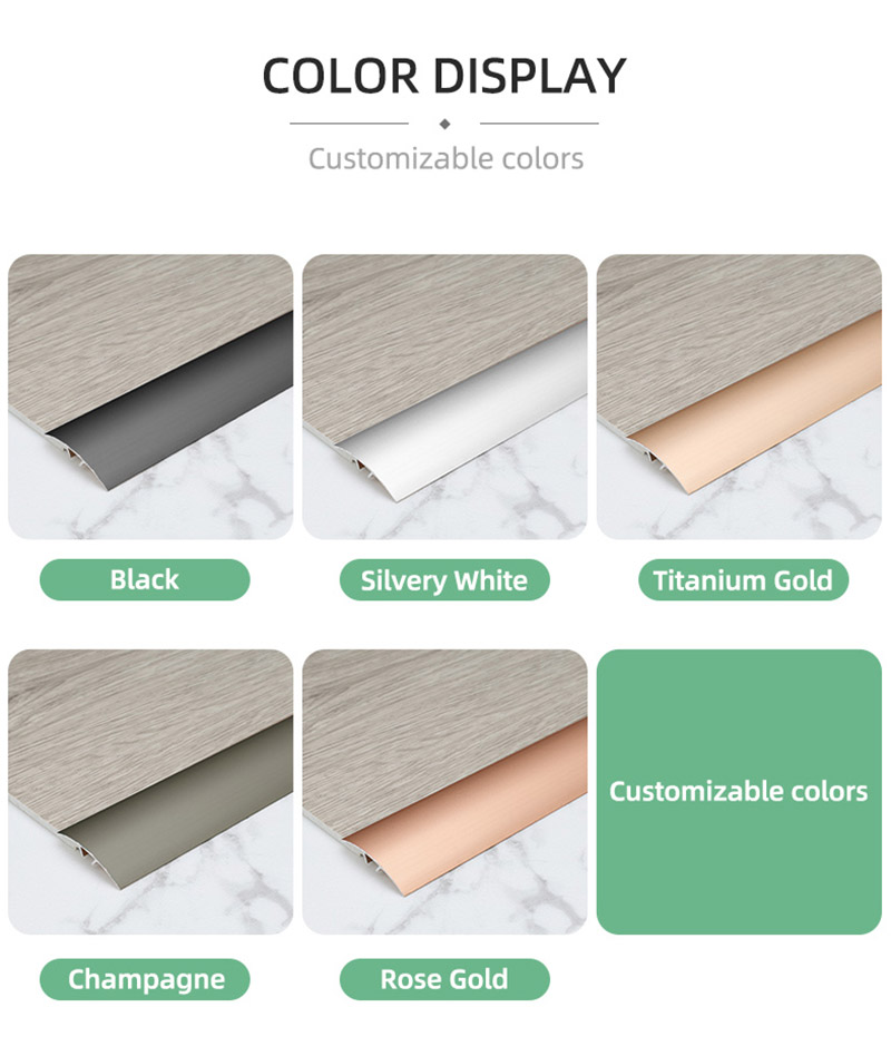 Tira de transici&oacute;n de piso de aluminio universal