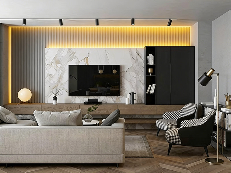 Pared caracter&iacute;stica de la sala de estar