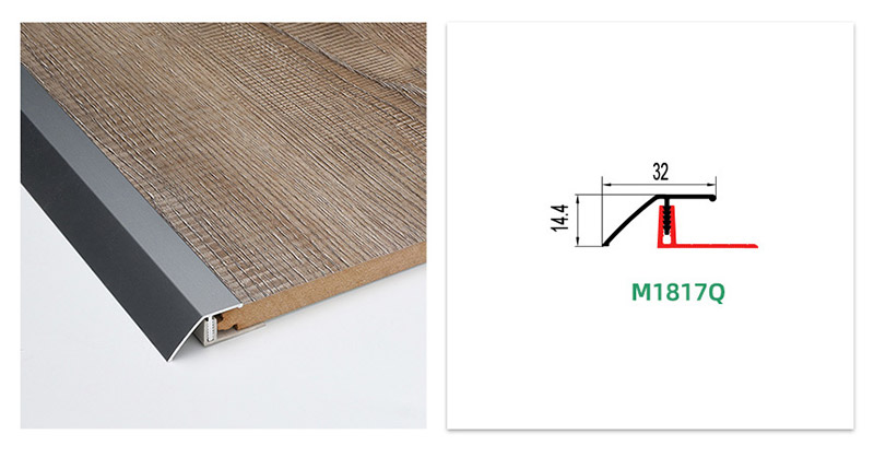 Reductor de umbral de piso de aluminio