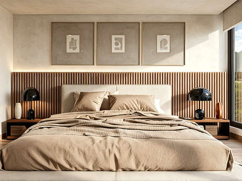 ¿Qué altura deben tener los paneles de pared de la cama? ¿La mitad, tres cuartos o toda la altura?