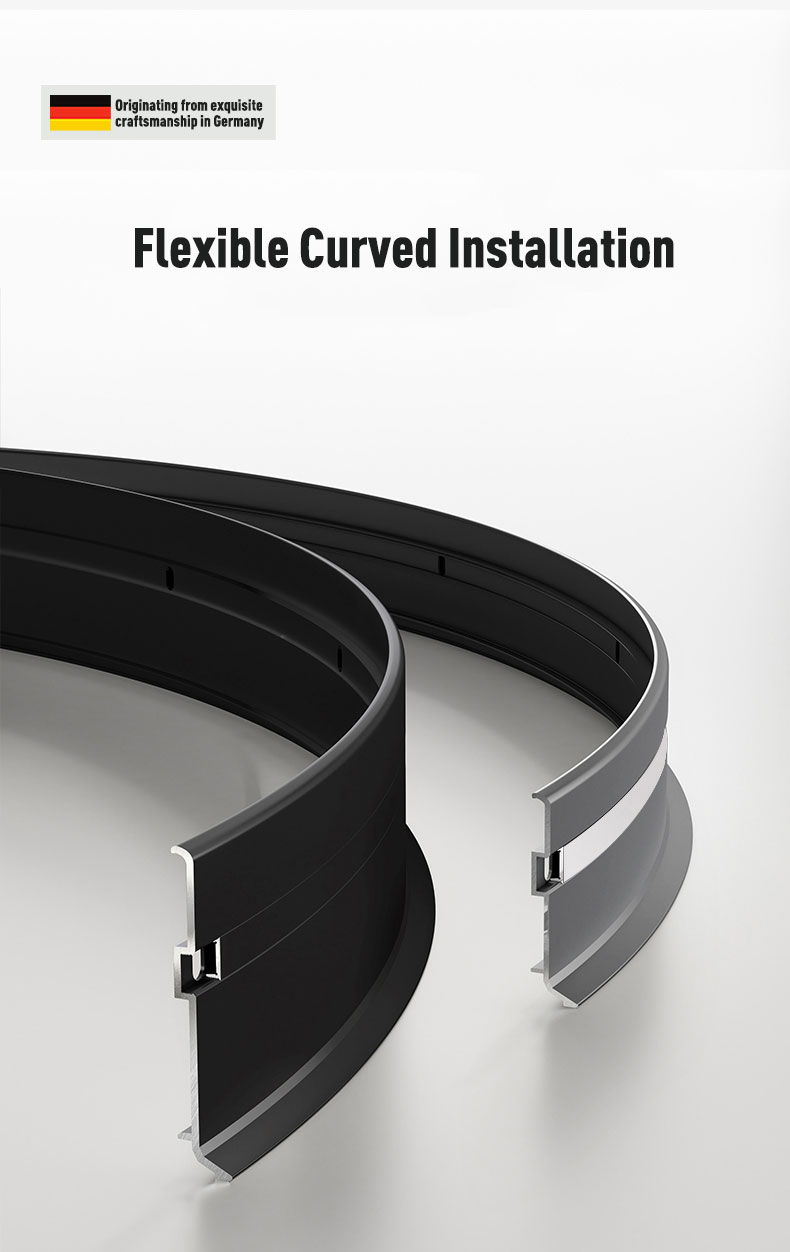 Rodapié flexible LED PVC WPC decoración de pared tira autoadhesiva para decoración del hogar DIY