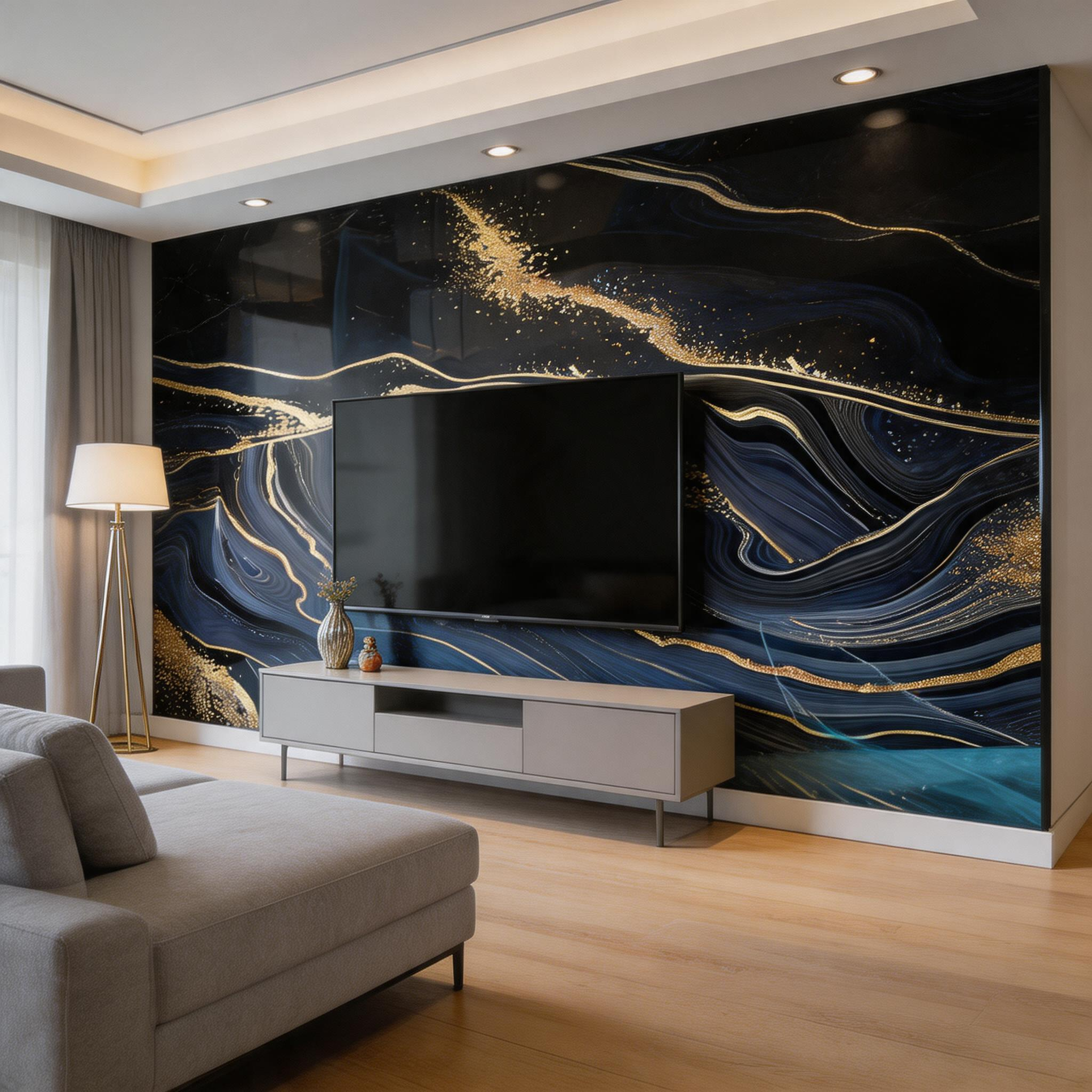 Panel de pared de PVC laminado con película de PET para decoración interior del hogar